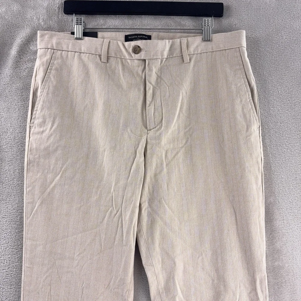 Banana Republic Pants Mens Size 34x29 Beige‎ Grayson Slim Tapered Cotton